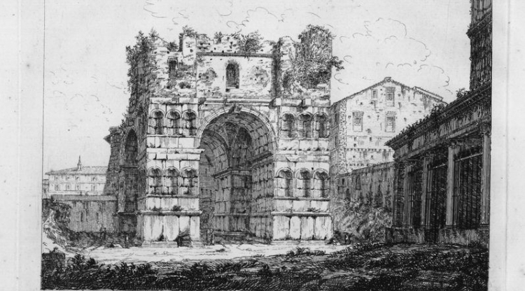 Documentación, anàlisis arquitectónico e inserción urbanística del arco cuadrifronte del foro Boario en Roma